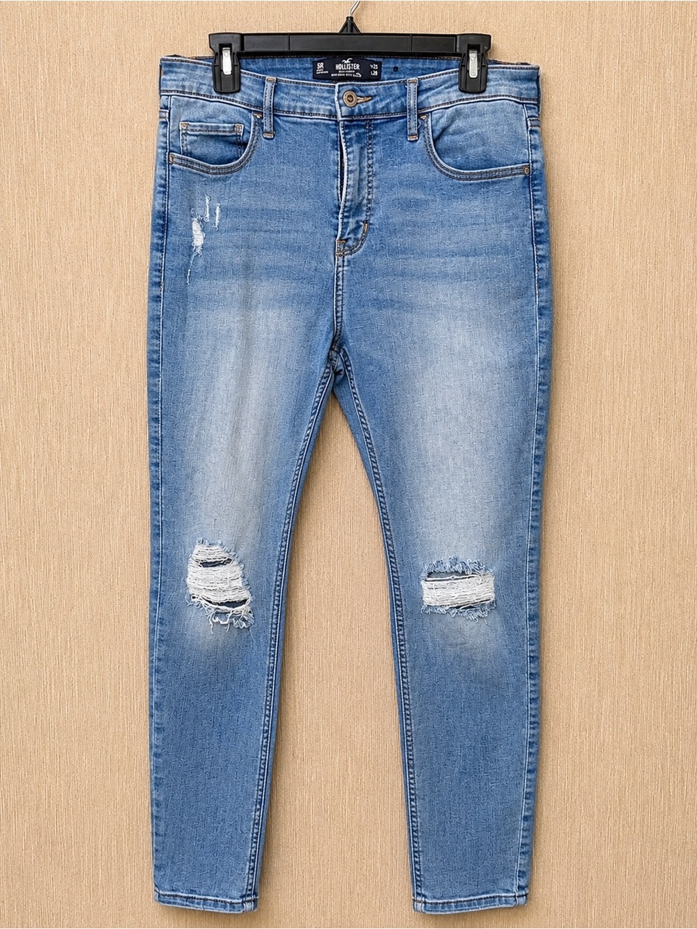 Hollister Light Blue Distressed Skinny Jeans